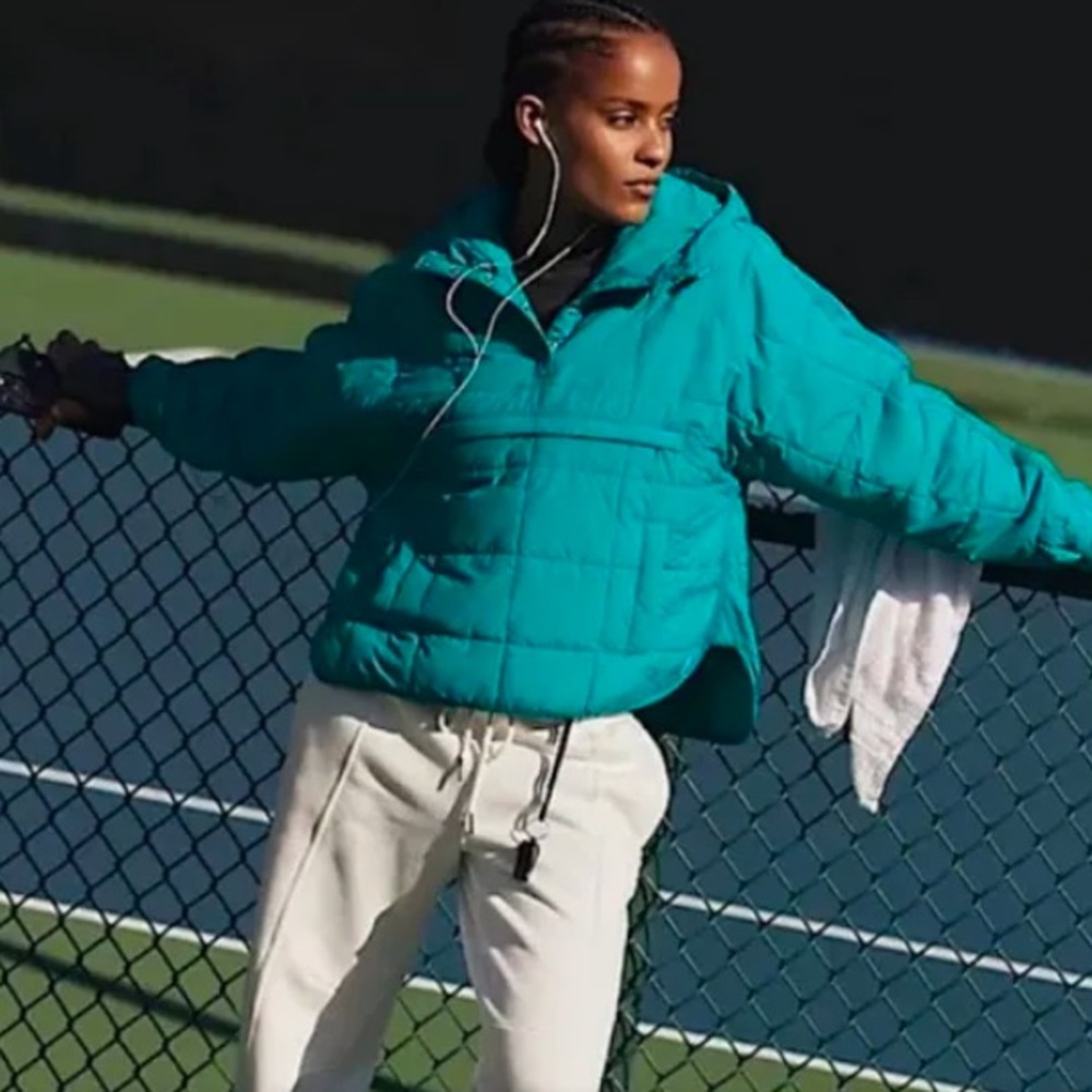 Free People Pippa Packable Pullover Puffer Jacket Size Extra Small Teal